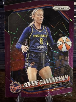 2025 Panini Prizm WNBA Sophie Cunningham #/59 Purple Velocity #63 Indiana Fever