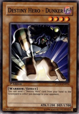 Destiny Hero - Dunker Common Effect Monster 1st Edition Phantom Darkness Yugioh