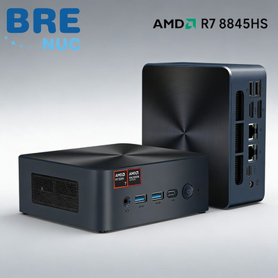 BRENUC N7P Mini PC, AMD Ryzen 7 8845HS, 16GB DDR5 RAM, 1TB SSD, Windows 11 Pro