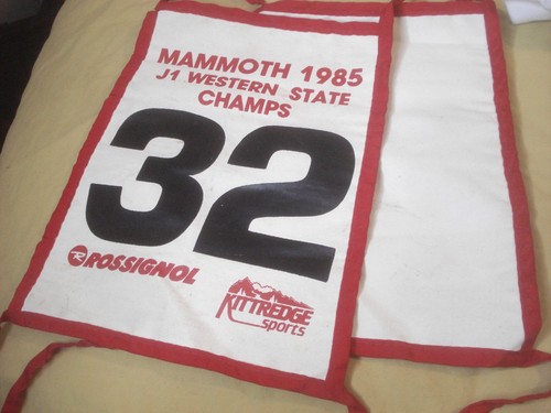 Vintage Downhill Ski Race Numbers, 1985 Western State Champions!