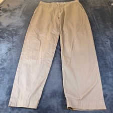 Polo by Ralph Lauren Prospect Pant Khaki Chino Pants Flat Front Mens 33x30"