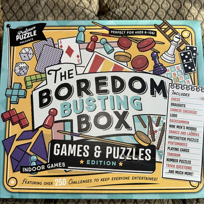 The boredom Box Games & Puzzles Ages 4+