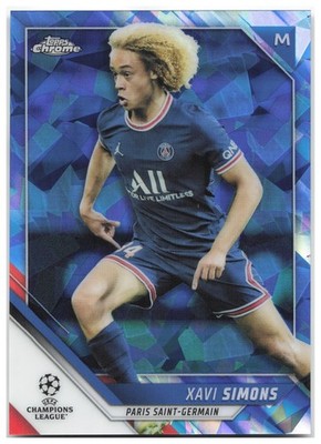 Xavi Simons 2021 Topps Chrome Sapphire UEFA Champions League 182 NM