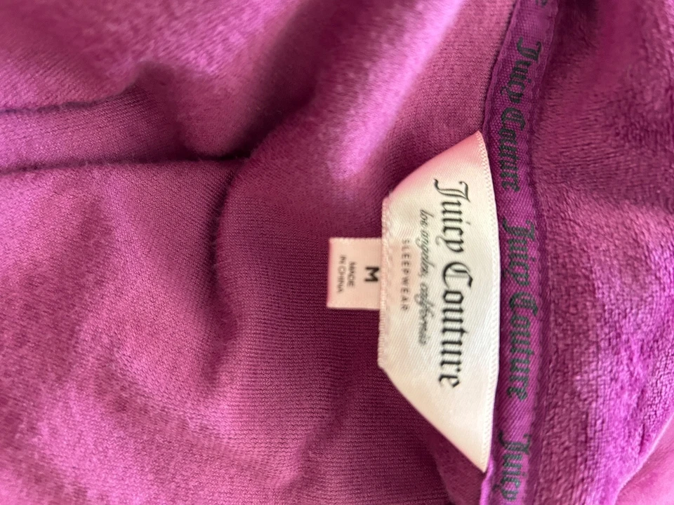 Juicy Couture Y2K Womens Set Comfy Velour Tracksuit Top Pants M Purple - Image 2 of 4
