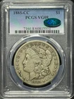 1885-CC $1 PCGS VG8 CAC Morgan Silver Dollar 60815551