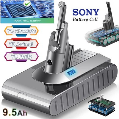 9500mAh Replace Battery for Dyson V8 Animal SV10 V8 Absolute V8 Fluffy Motorhead