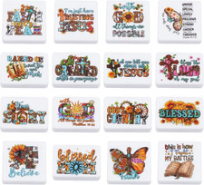 16Pcs Cross Silicone Beads for Keychain Making Religious Bulk Silicone Focal Bea