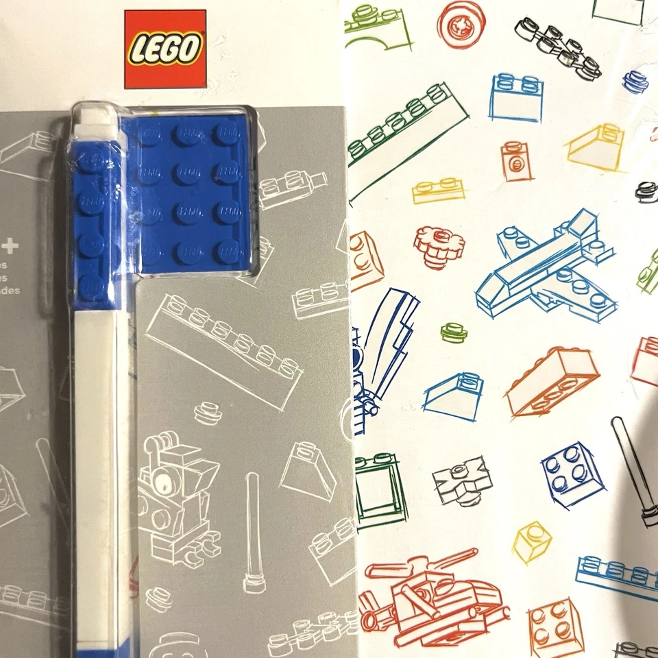 LEGO Diario Pluma Tapa Dura Cuaderno Papelería Diario Forrado Libro en Blanco Nuevo Sellado Foto 2 de 4