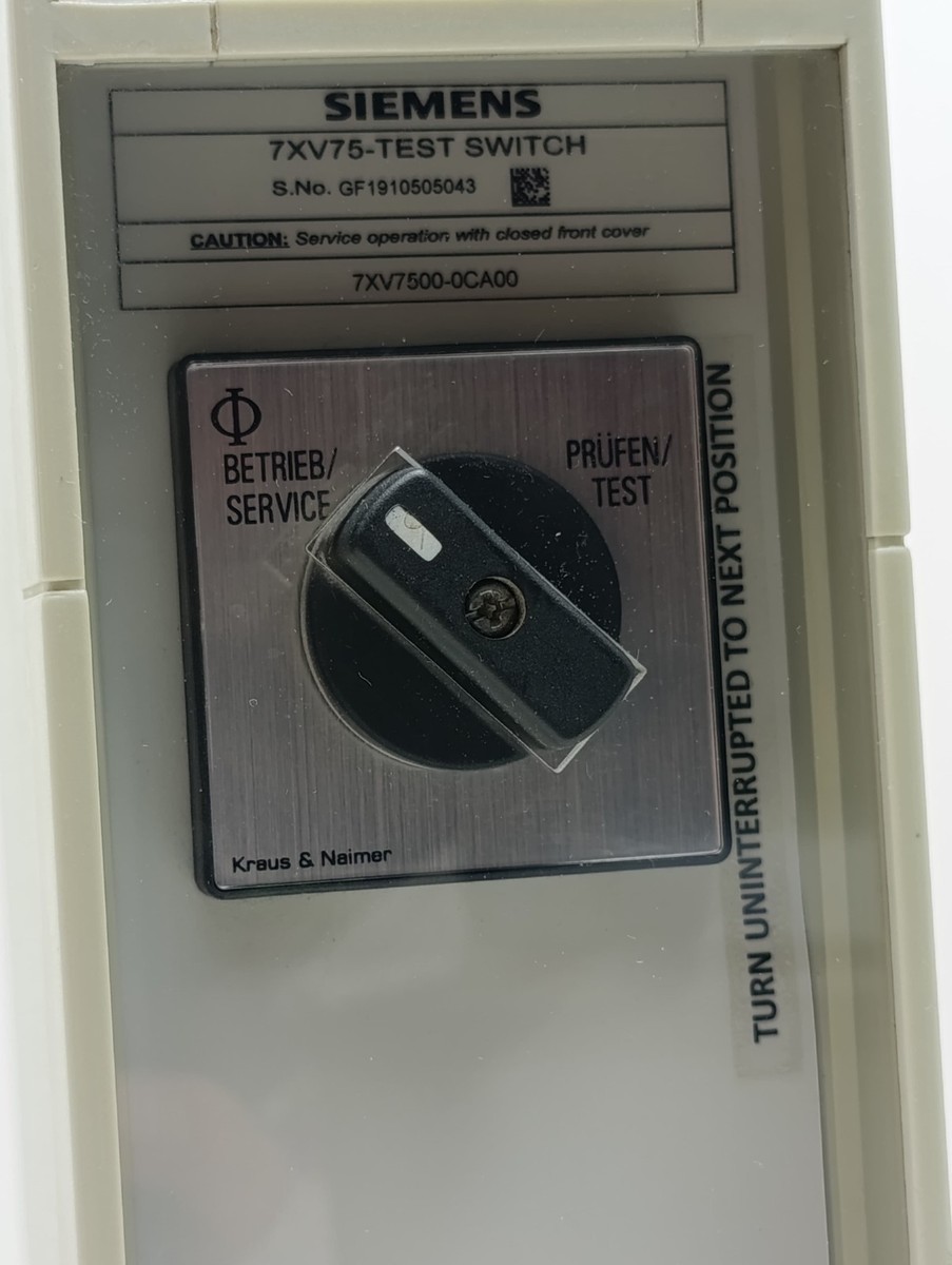 Siemens 7XV7500-0CA00 / 7XV75-Test Switch for Feeder Protection 16