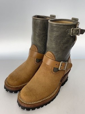 NICKS Boots Engineer Boots Vibram Sole Seude Leather Brown Rare