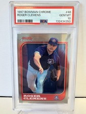 Roger Clemens Bowman Chrome PSA Gem 10 #46 Toronto Blue Jays