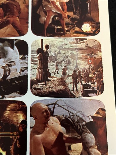 Foglio adesivo vintage anni 80 DBGCI Indiana Jones Raiders Of The List Ark - raro - Foto 7 di 11