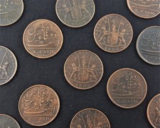 Set of 2 Historic Copper X Cash Coins from Admiral Gardner Shipwreck Artifact
