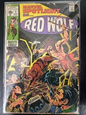 Marvel Spotlight on Red Wolf Edited By Stan Lee Introduce Native American 1971