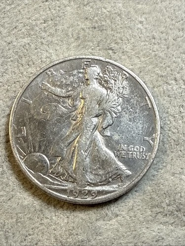1929 D Walking Liberty Half Dollar F Fine Condition Nice Coin See Pics 7989