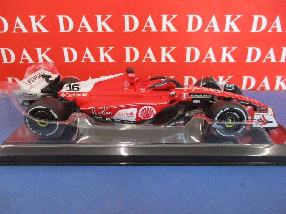 Die cast 1/24 Modellino Auto F1 Ferrari SF-23 Las Vegas GP 2023 C. Leclerc - Immagine 4 di 4