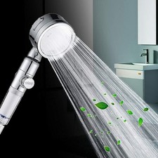 High Pressure Shower Head With Filter Filtration 3Mode Soften Save Water US