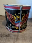 vintage J. Chein & Co. tin toy drum, likely produced in the 1970s as a patriotic