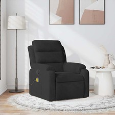 Fauteuil Inclinable Massage Électrique Chaise Rouge Bordeaux Velours vidaXL