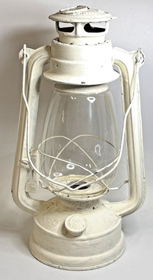 Vtg Style Lantern Upcycled w/Paint & Distressed. 12.25  Tall