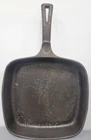 Vintage Wagner Ware Sidney O Cast Iron 9-1/2" Square Skillet 1218 A SITS FLAT