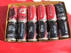 LOT OF 12 VINTAGE DIFFERENT COCA COLA - COKE ZERO CANS: MVP, LEGEND,SUPERSTAR ++