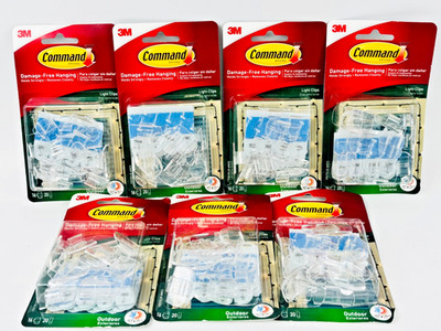 Command Outdoor Light Clips 7 Packs (112 Clips) Weather Resistant