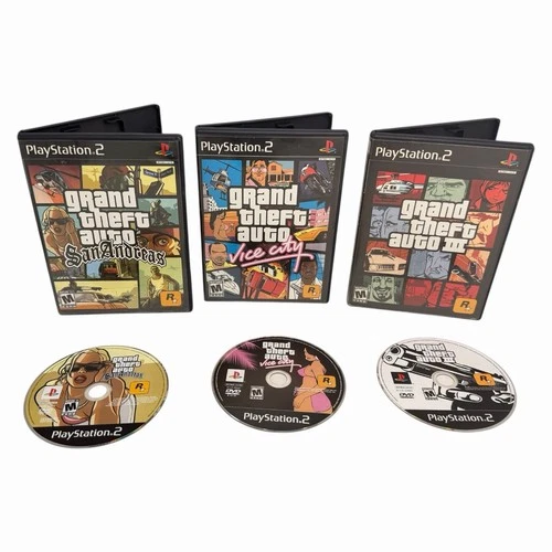 New ListingGrand Theft Auto III 3, San Andreas, Vice City PlayStation 2, PS2  - Lot Of 3