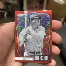 2021 Panini Prizm - Old School Babe Ruth #OS-1 Red Mojo Prizm /149