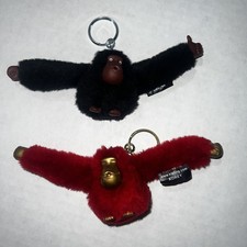 Kipling Black Red Monkey Bag Charms/Hang Tags/Keychain Davina Korey