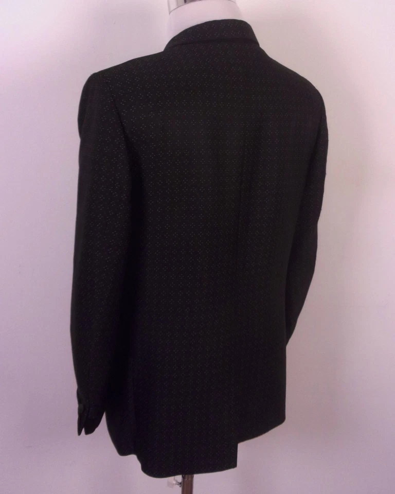 vintage 60s 70s Richard Bennett BESPOKE Geometric Tuxedo Tux Dinner Jacket 44 S - Image 3 of 4