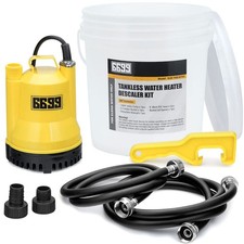 Tankless Water Heater Descaling Flush Kit Includes Submersible Utility Pump w...
