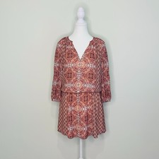 Forever New Women's V Neck Wrap Style Dress Size 6 Multicoloured Print Stretch