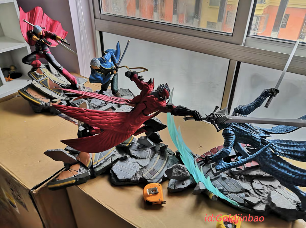 Kinetiquettes Demon May Cry Dante Resin Model Vergil Statue In