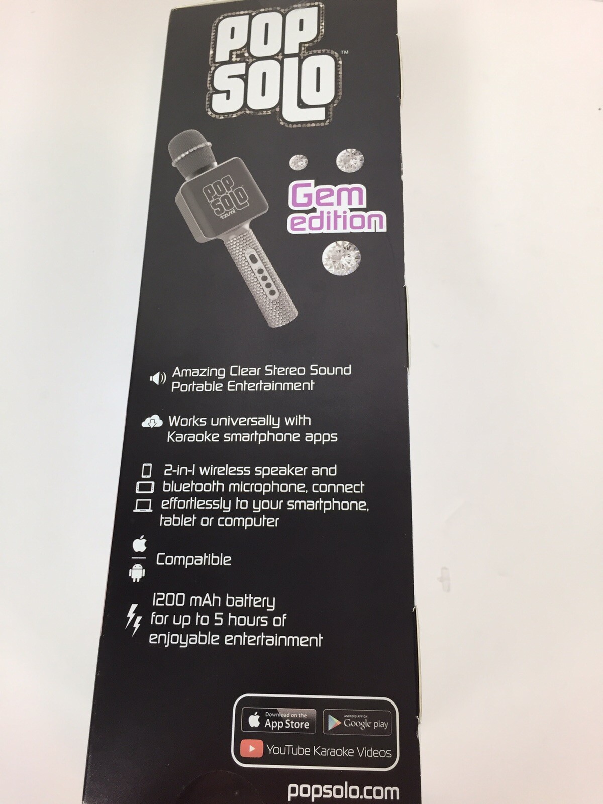 tzumi pop solo glow led karaoke microphone & speaker