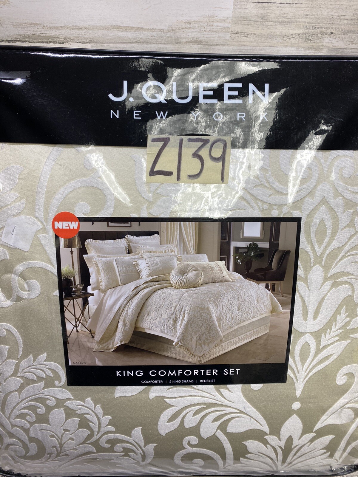 J Queen Marquis Ivory King Comforter 4pc Set New eBay