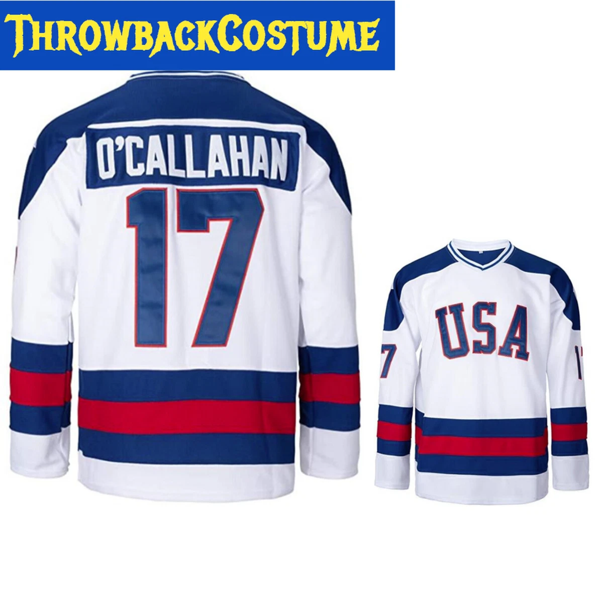 1980 Miracle On Ice Team USA Jack O'Callahan 17 Hockey Jersey White — BORIZ