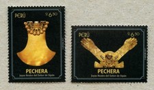 Perú 2018 Sipán Pechera joyas de oro patrimonio cultural arqueología nuevo MNH