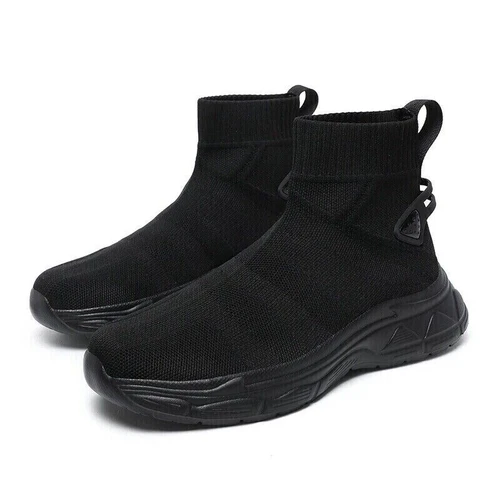 High Top Freizeitschuhe Damen Herren Sneaker Outdoor Sockenschuh Mesh Slipper - Bild 6 von 30