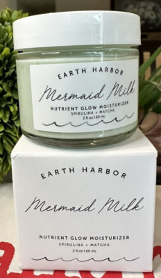 Earth Harbor Mermaid Milk Nutrient Glow Moisturizer Spirulina Matcha 2oz/60mL$42