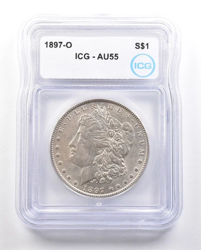 1897-O Morgan Silver Dollar AU55 ICG *3440