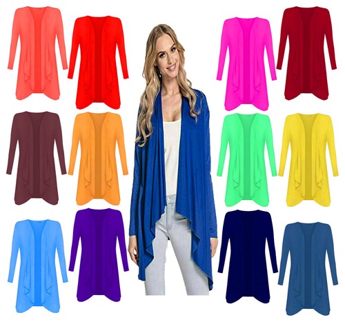 Womens Hanky Hem Waterfall Cardigan 