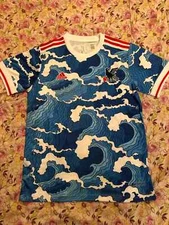 Japan Soccer Jersey Special Waves Ukiyo-e Concept Edition S,M,L,XL,XXL