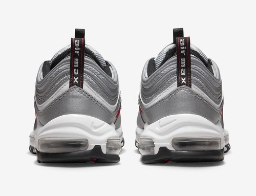Nike Air Max 97 OG Silver Bullet (2022) UK 9 Metallic Silver University Red BNIB - Picture 5 of 9