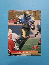 J.J. STOKES 1995 SKYBOX IMPACT FOOTBALL CARD # 178 H5225