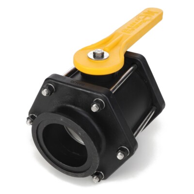 MV300CF Banjo 3 Inch 2-Way Full Port Manifold Poly 6-Bolt Ball Valve 200 Max PSI