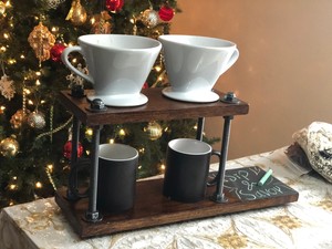 Handmade Pour Over Coffee Stand With Extended Chalk Bored ...