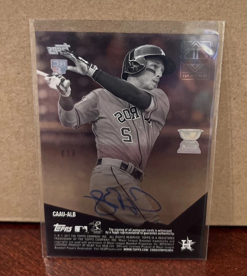 2017 Topps Transcendent Ohtani VIP Auto Alex Bregman #CAAU-ALB Auto RC 6/9 - Image 2 of 2