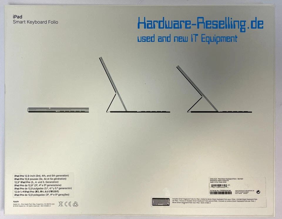 Apple A2039 MXNL2D/A Smart Keyboard Folio iPad Pro 12,9" Gen. 4, 5, 6 - Bild 2 von 4