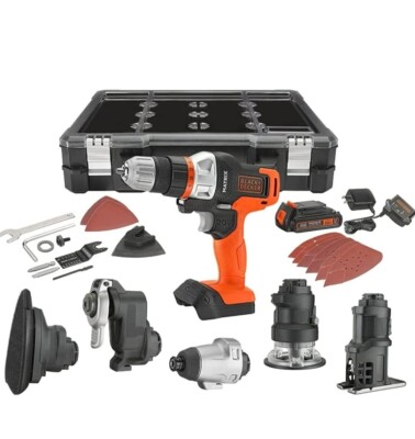 BLACK+DECKER 20V MAX MATRIX Drill, Power Tool Combo Kit, 6-Tool Set, Cordless...